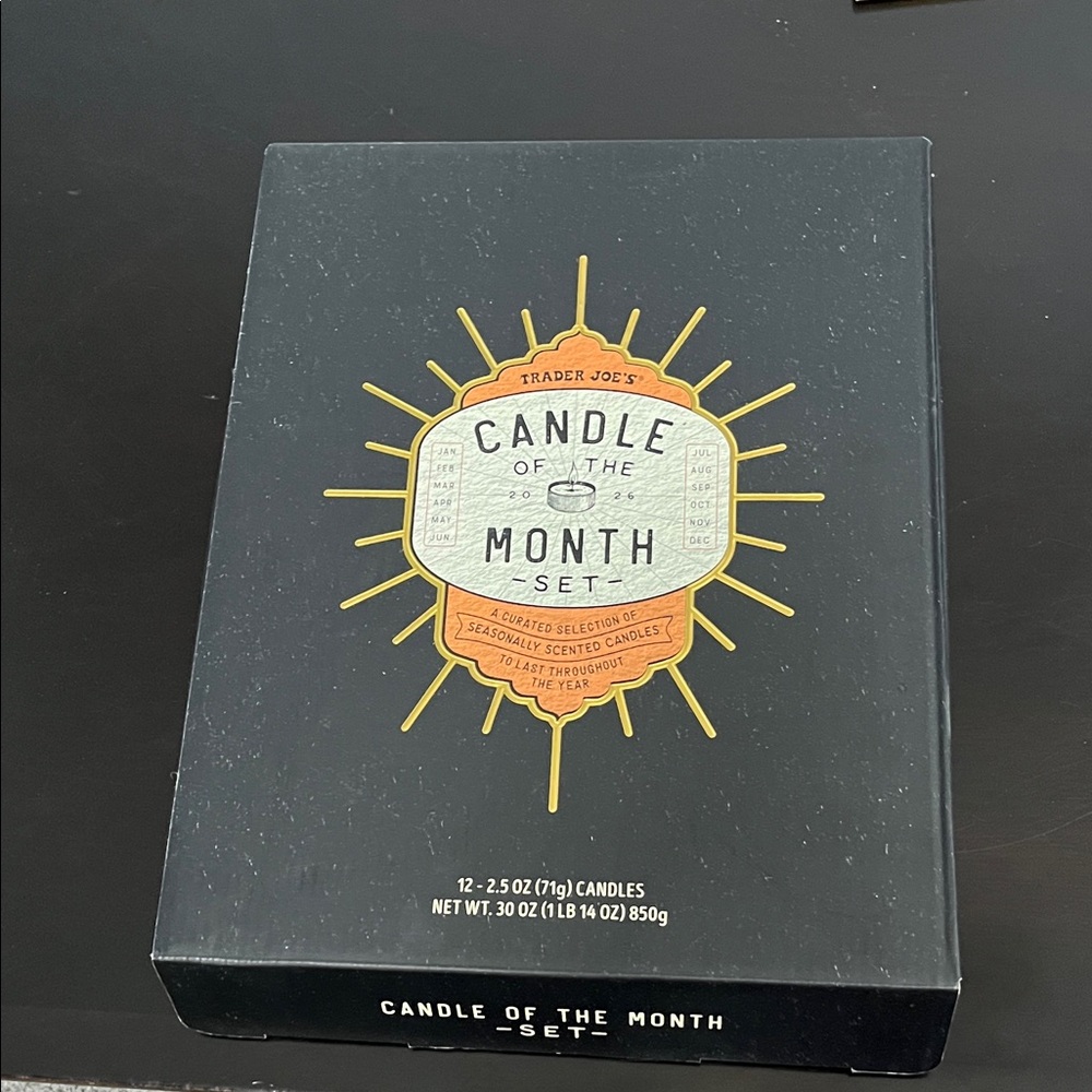 Trader Joe's Candle of the Month Set - Black